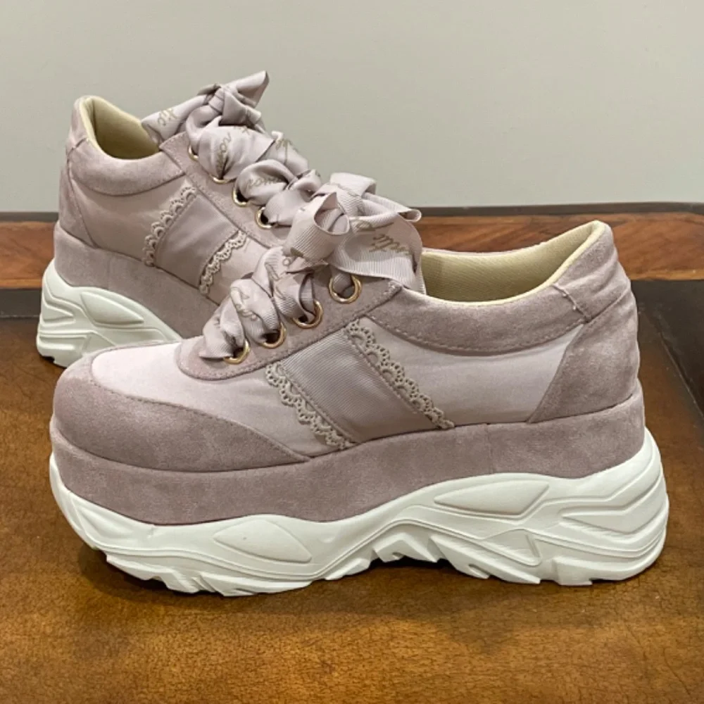 Liz Lisa Pink Side Charm Platform Sneakers Ribbon Lolita Kawaii Jeweled Jfashion - Picture 9 of 16